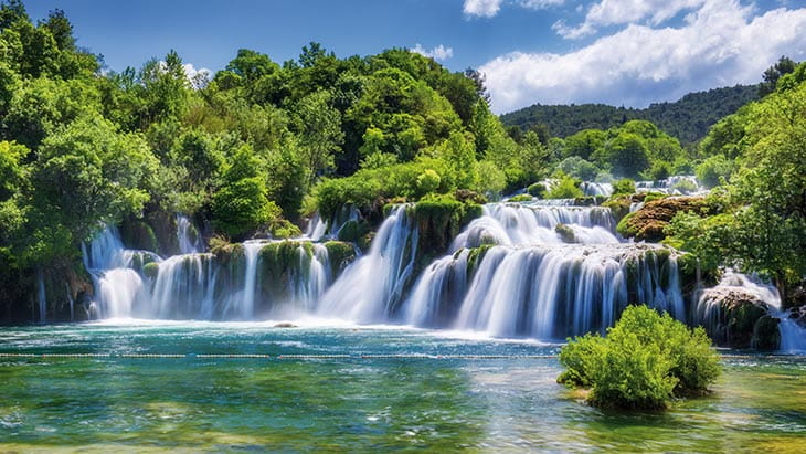 The waterfalls in Krka National Park, Croatia